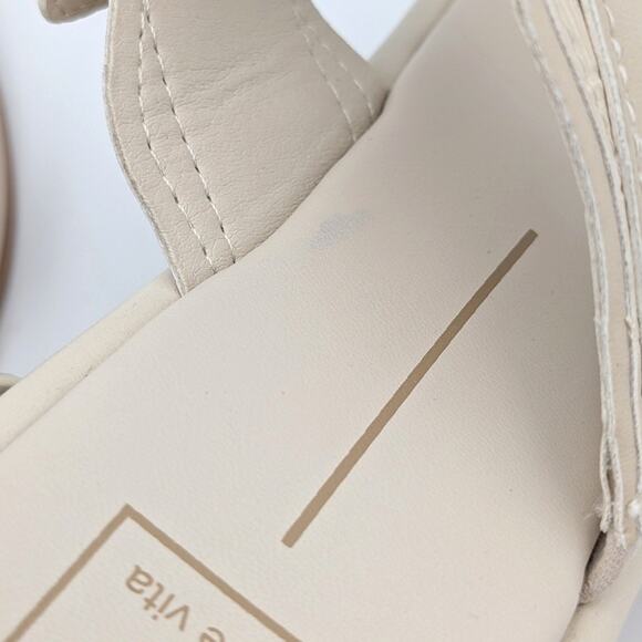 Dolce Vita Aperol Scalloped Slide Sandal Women's Slip-On Ivory Size US10 EU41 - Picture 12 of 12